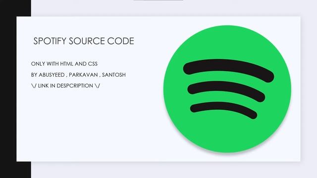 Spotify Web Clone only with HTML and CSS смотреть онлайн