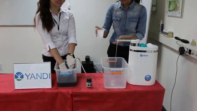 Фильтр для водопроводной воды YANDI.Опыт с чернилами и наш фильтр для воды смотреть онлайн