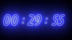 Неоновый таймер - 45 минут (обратный отсчет)