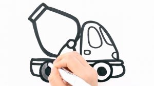 Как нарисовать БЕТОНОМЕШАЛКУ / Мультик раскраска для детей / Раскрась Ка