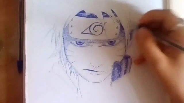 Наруто ....рисунок ручкой✒ смотреть онлайн