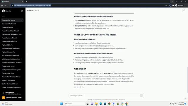 conda install vs pip install in conda environment смотреть онлайн