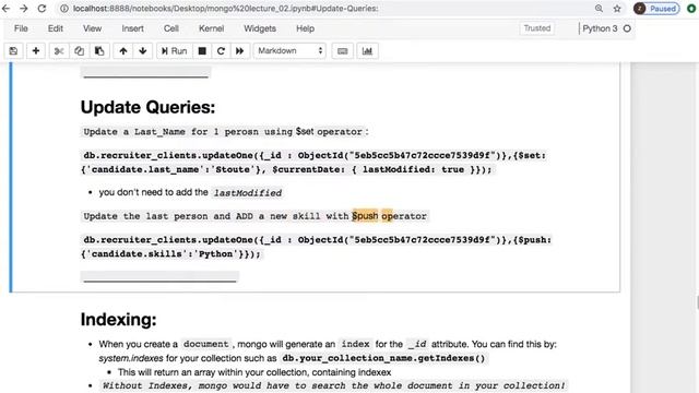 HOW TO TUTORIAL MONGODB: UPDATE | INDEXES | AGGREGATE | NESTED DICTIONARIES (LECTURE 02) смотреть онлайн