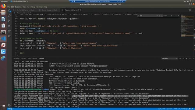 Kubernetify Your Containers - 4 - Patching SQL on Kubernetes - Minikube - With Dashboard - unedited смотреть онлайн