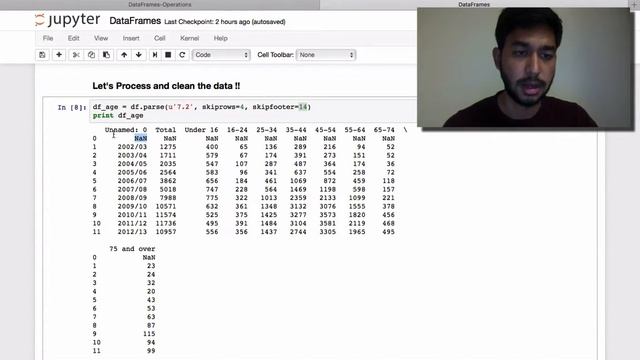 DataFrame concept using Pandas смотреть онлайн