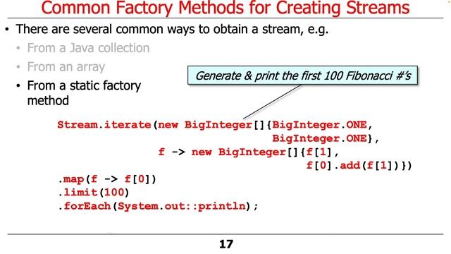 Common Java Streams Factory Methods смотреть онлайн