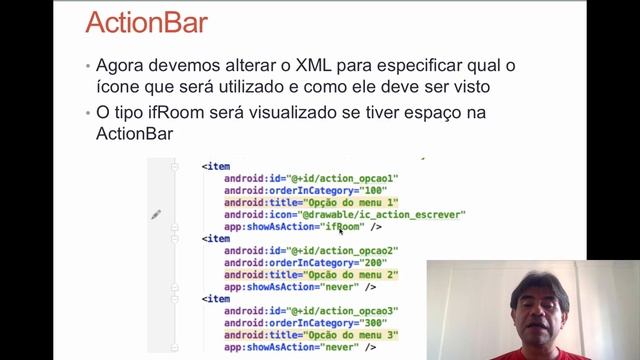 Como adicionar ícones na ActionBar - Programação Android - s03e07 смотреть онлайн