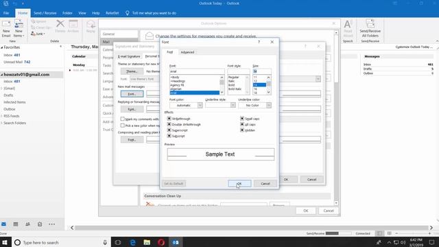 How to Set a Default Font in Outlook 2019 | How to Change the Default Font in Outlook 2019 смотреть онлайн