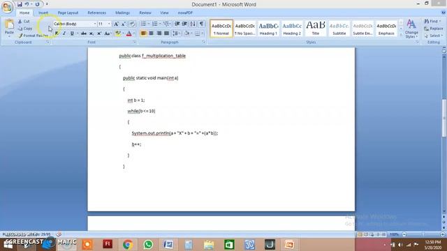 Create A Java Program To Display The Multiplication Table Of A Number Using While, For And Do while смотреть онлайн