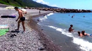 Песчаные пляжи поселка Аше, пансионат Космос,  Лазаревское, SOCHI RUSSIA