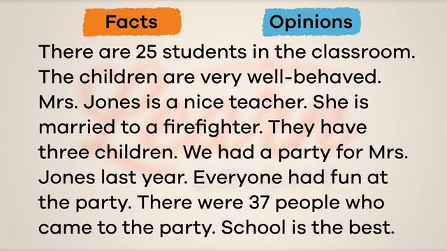 Fact And Opinion For Kids | What Is The Difference Between Facts And Opinions?