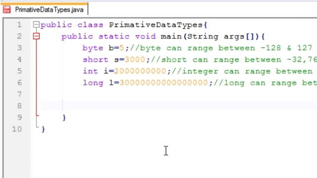 Basic Java #3 "Primitive Data Types" смотреть онлайн