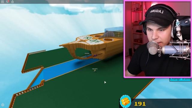 Build a Boat PIRATE SHIP VS 999,999,999 FOOT SLIDE!!! смотреть онлайн