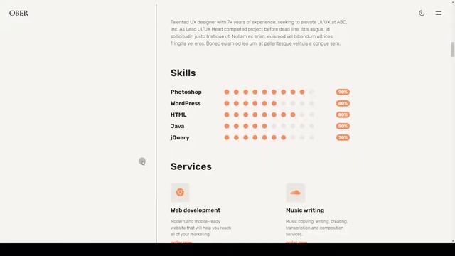 Ober - CVResume and Personal Portfolio Hugo Theme hugo programmer portfolio смотреть онлайн