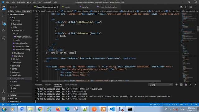 Pagination / Vue js + Laravel смотреть онлайн