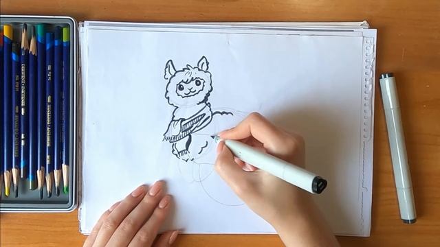 Как нарисовать ламу!/рисунки для детей /маркеры и цветные карандаши/клякса смотреть онлайн