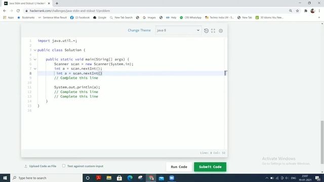 2. Java Stdin and Stdout I || HackerRank || Introduction смотреть онлайн