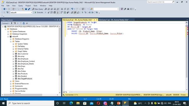 MERGE Statement in SQL Server-SQL Server complete course in Telugu-Lesson-30 смотреть онлайн