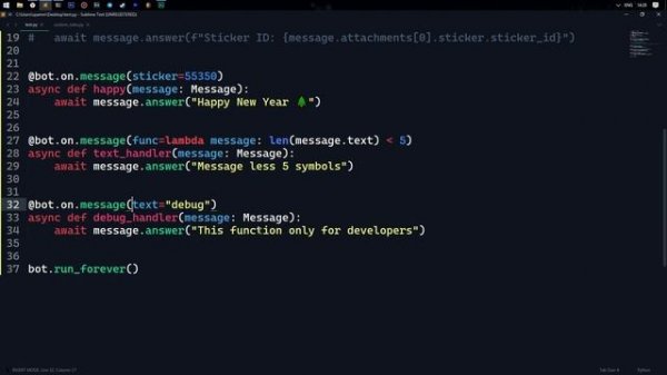 VkBottle Bot [ 6 ] | Правила и юзербот (self bot)