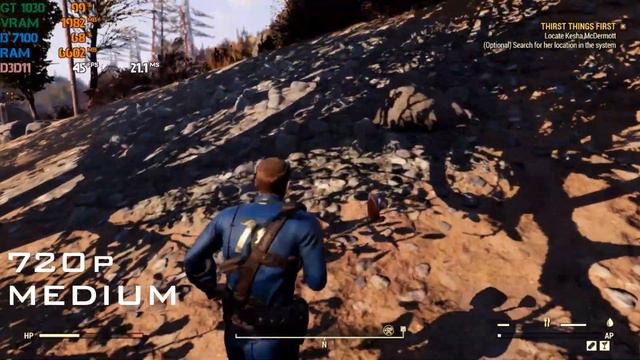 Fallout 76 || GT 1030 + I3 7100 Performance Test || 720p All Settings Benchmark || Wastelanders