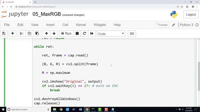 EP040 - Python OpenCV - Max RGB Filter смотреть онлайн