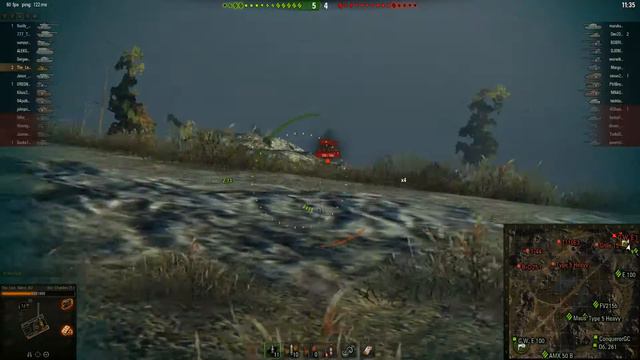 World of Tanks Катка на Бат-Чате 25Т и небольшой нагиб от француза смотреть онлайн