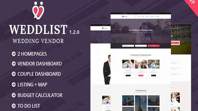 Weddlist - Wedding Vendor Directory WordPress Theme | Themeforest Website Templates And Themes