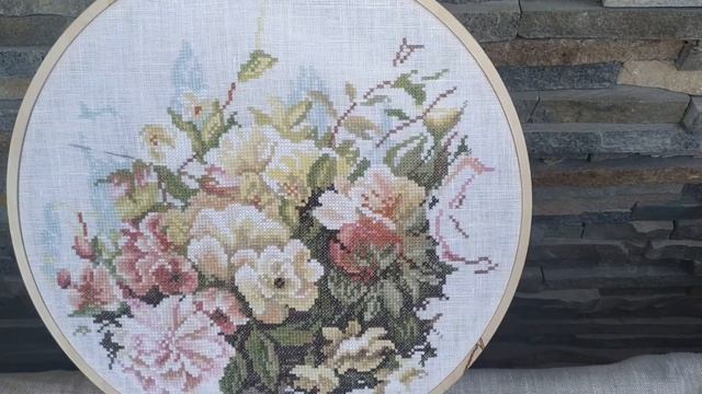 Букет роз от Lanarte. Первый серьезный отчет. Вышивка крестом смотреть онлайн