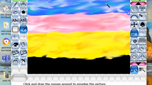 How to draw sunrise scene in Tuxpaint || best sunrise drawing смотреть онлайн