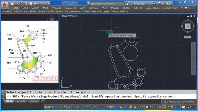AutoCAD 2D Practice Drawing | Exercise 4 | Basic Tutorial смотреть онлайн