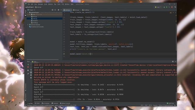 Мини-проект с нейронной сетью за 10 минут (Opencv+Tensorflow для Windows) смотреть онлайн