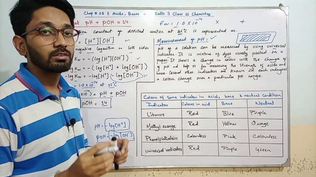 How pH + pOH = 14 || Measurement of pH by universal indicator || Chap 8 Acids, bases and salts смотреть онлайн