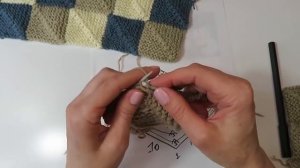 ПРОСТОЙ ПЭЧВОРК СПИЦАМИ ИЗ ОСТАТКОВ ПРЯЖИ.УЗОР ДЛЯ ПЛЕДА,ПОДУШКИ,ПАЛАНТИНА,ТУНИКИ. узоры спицами