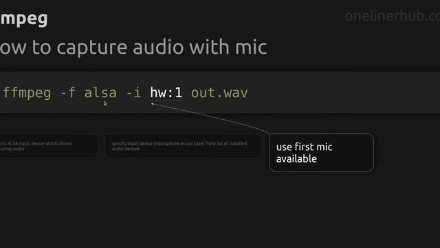 How to capture audio with mic #ffmpeg смотреть онлайн