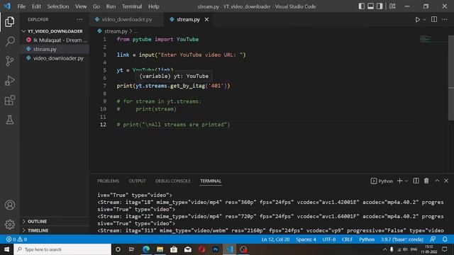 Using YouTube Media streams to Download YouTube video? in any format and quality in Python? смотреть онлайн