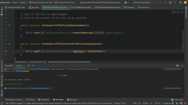 7 - Laravel & phpUnit How to Test Downloading a file смотреть онлайн