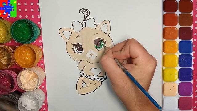 Пилоу из мультика 44 Котёнка. Раскраска для детей смотреть онлайн