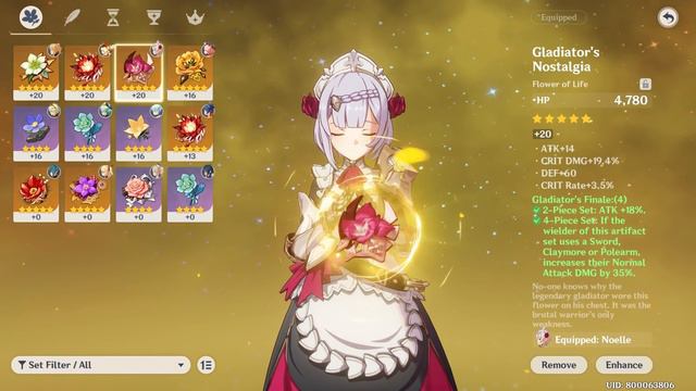 Genshin Impact - Noelle Solo Tartaglia Childe Weekly Boss 80 - World 6 Reward Showcase смотреть онлайн