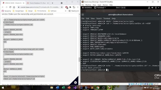 Tutorial Install Oracle Database 21c смотреть онлайн