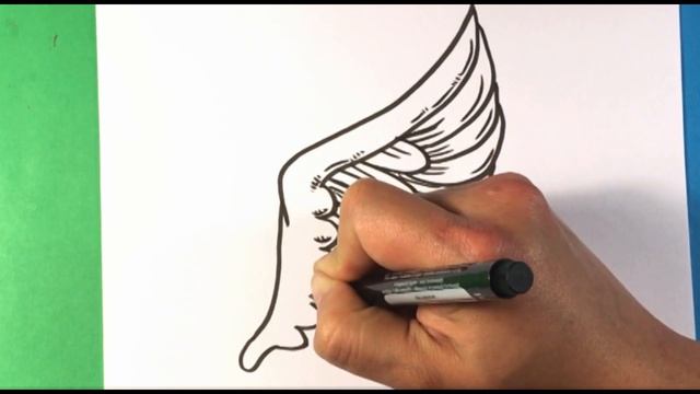 How to Draw Wing Tattoo Design - Draw Tattoo Art - Drawing Step by Step for Beginners Easy смотреть онлайн