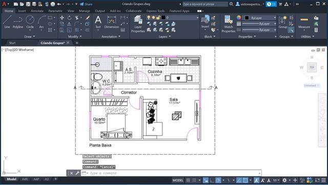 Criando Grupos no AutoCAD смотреть онлайн