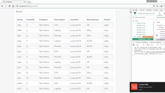 【Laravel 5 4 Vuejs 2 Inventory】 individual column search or filter смотреть онлайн