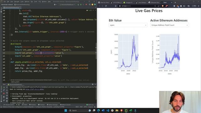 Blockchain Dashboard with Plotly Dash смотреть онлайн