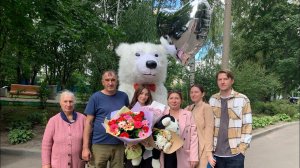 День рождения дочери. Поздравление белого мишки Москва