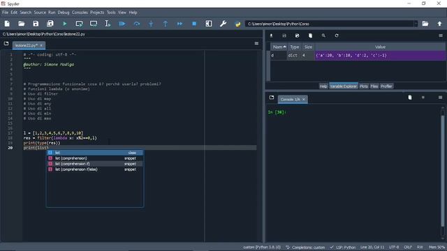 Python Corso ITA - lezione 22 - Programmazione funzionale, lambda, map, filter, any, all, min, max смотреть онлайн
