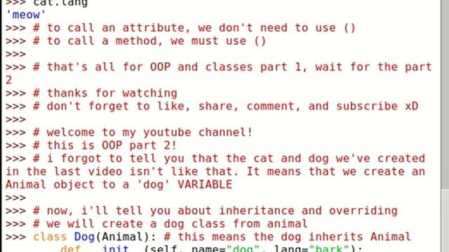 Python for Beginners: OOP and Classes (inheritance and overriding) PART 2 смотреть онлайн