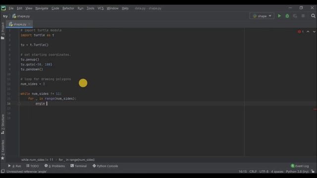 Draw Polygons | Python project | Turtle Tutorial смотреть онлайн