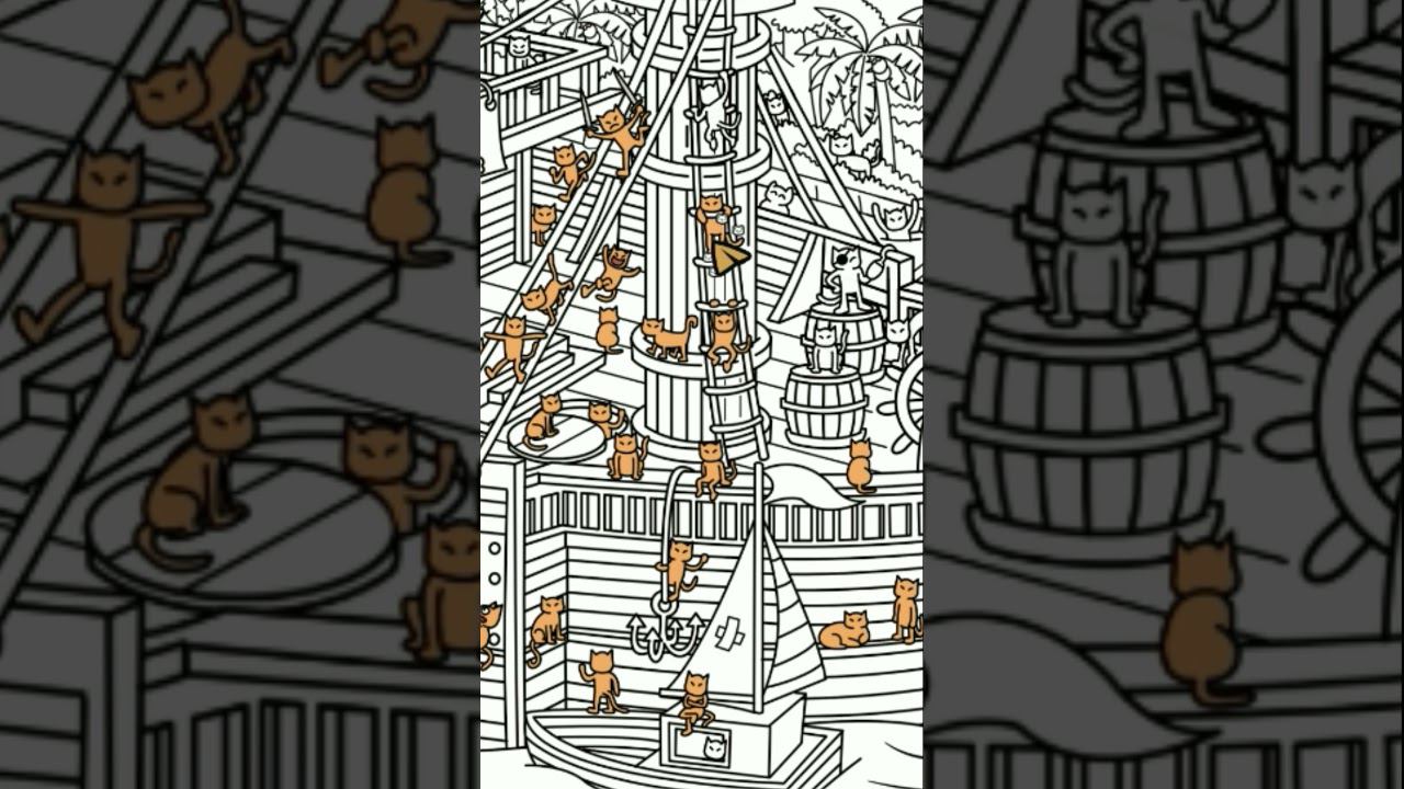 Hidden Cats - Pirates #cat #cute #puzzle #shorts #moments #gaming #шортс #gameplay #игра #music #lol смотреть онлайн