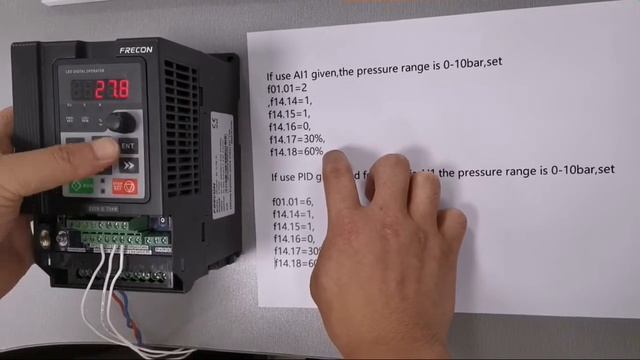 part1 seting Frecon VFD VSD frequency inverter ac drive смотреть онлайн