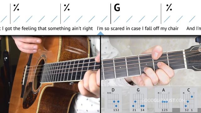 "Stuck In The Middle With You" Easy Guitar Tutorial w/ TAB + Chord Charts | Stealer's Wheel смотреть онлайн